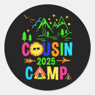 Family Camping Summer Vacation Crew Cousin Camp 20 Classic Round Sticker