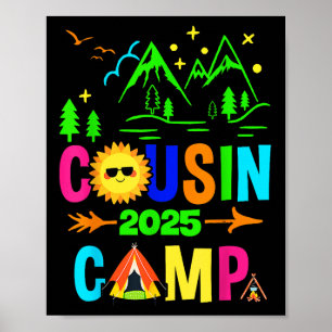 Family Camping Summer Vacation Crew Cousin Camp 20 Poster