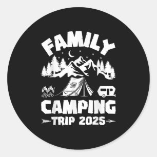 Family Camping Trip 2025 Matching Crew Summer Vaca Classic Round Sticker
