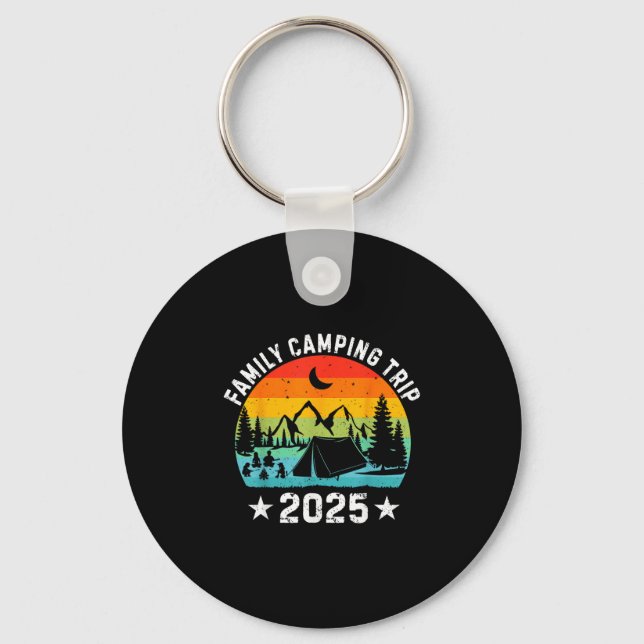 Family Camping Trip 2025 Matching Crew Summer Vaca Key Ring (Front)