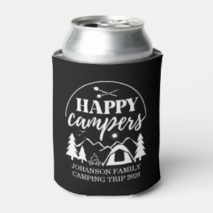 Family Camping Trip Can Cooler