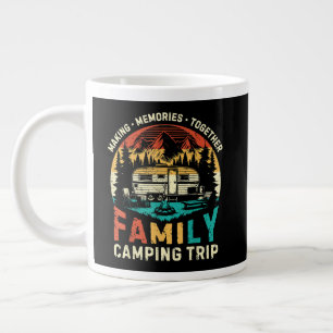 Family Camping Trip Making Memories Together Large Coffee Mug