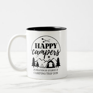 Family Camping Trip Two-Tone Coffee Mug