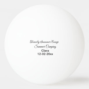 Family camping vacation custom add name dateSummer Ping Pong Ball