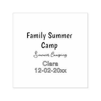 Family camping vacation custom add name dateSummer Self-inking Stamp