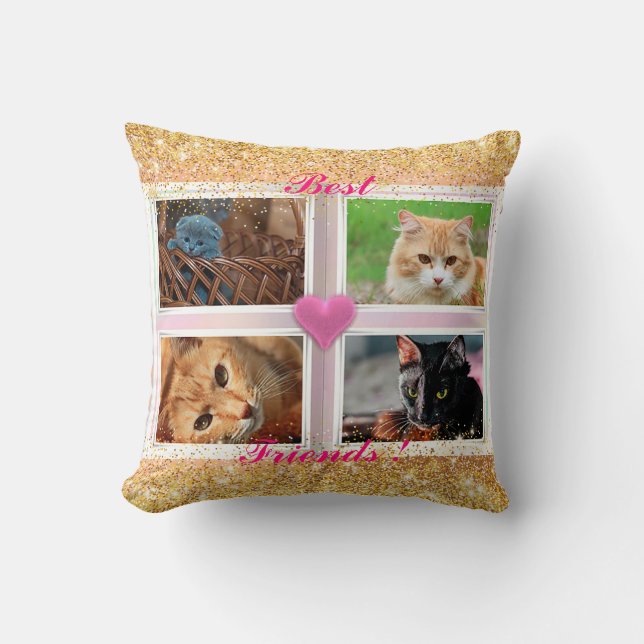 Family Cats Popular Gift Add Your Text Cushion (Front)