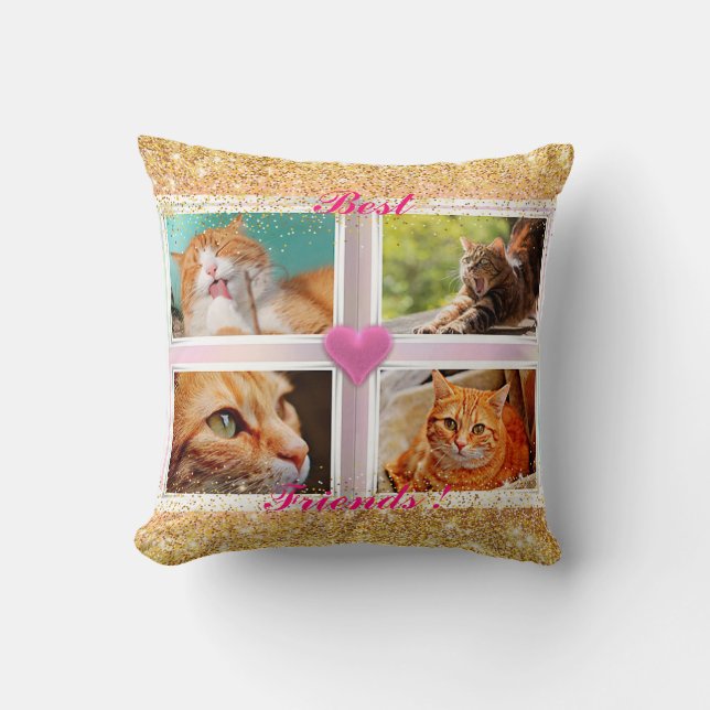 Family Cats Popular Gift Add Your Text Cushion (Front)
