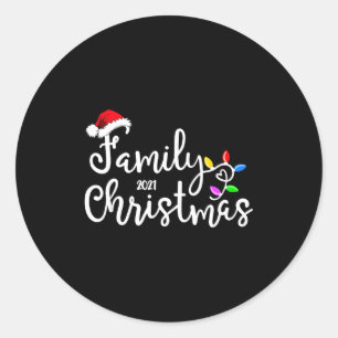 Family Christmas 2021 Classic Round Sticker