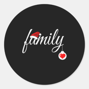Family Christmas 2021 Classic Round Sticker