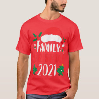 Family Christmas 2021 Matching Pajama Santa Hat  T-Shirt