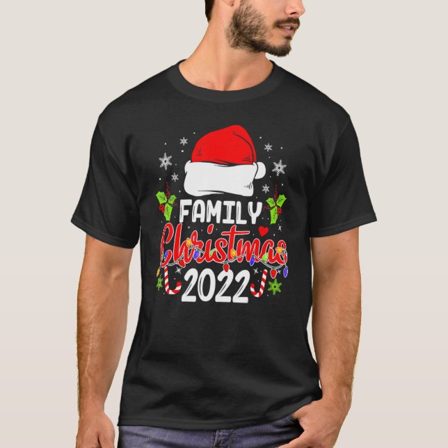 Family Christmas 2022 Matching Outfit Squad Santa  T-Shirt (Front)