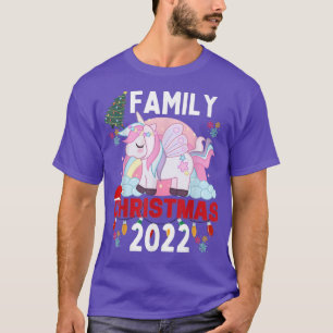 Family Christmas 2022 Matching s Squad Unicorn Fun T-Shirt