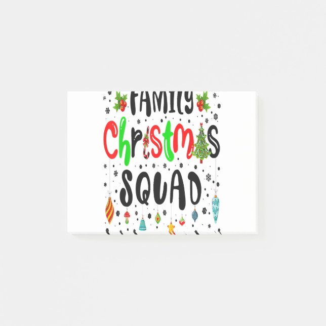 Family Christmas 2022 Matching Santa Hat Lights Xm Post-it Notes (Front)