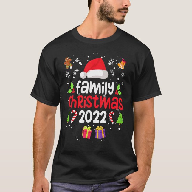 Family Christmas 2022 Matching  Squad Santa Elf  6 T-Shirt (Front)