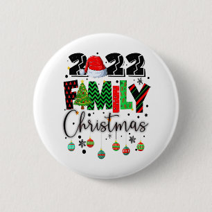 Family Christmas 2022 Matching Squad Santa Elf Fun 6 Cm Round Badge