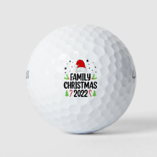 Family Christmas 2022 Matching Squad Santa Elf Fun Golf Balls