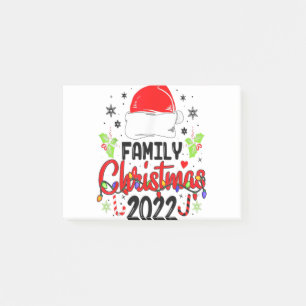 Family Christmas 2022 Matching Squad Santa Elf Fun Post-it Notes