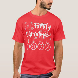 Family Christmas 2022 Santa Hat Matching Family X T-Shirt