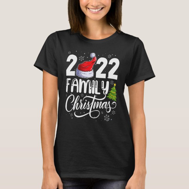 Family Christmas 2022 Team Santa Squad Xmas Tree P T-Shirt (Front)