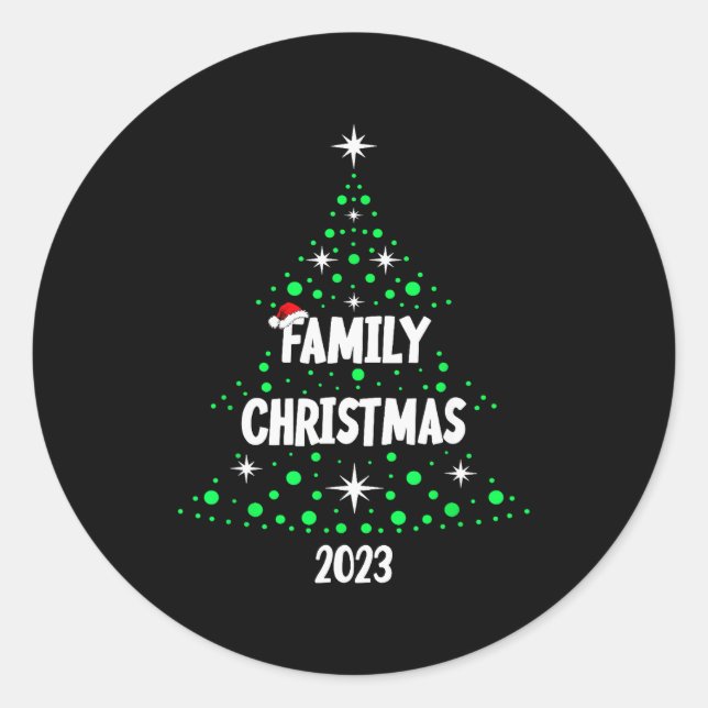 Family Christmas 2023 Christmas 2023  Classic Round Sticker (Front)