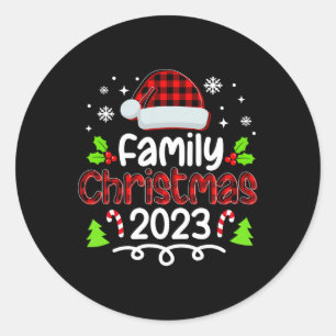Family Christmas 2023 For Familys Matching Xmas Fa Classic Round Sticker