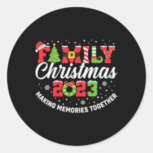 Family Christmas 2023 Matching Outfit Xmas Squad S Classic Round Sticker