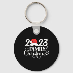Family Christmas 2023 Matching Squad Crew Santa Fu Key Ring