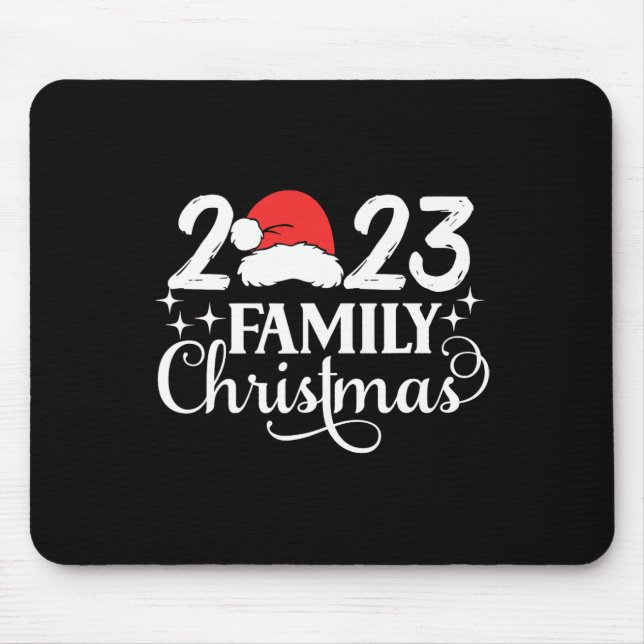 Family Christmas 2023 Matching Squad Crew Santa Fu Mouse Pad (Front)