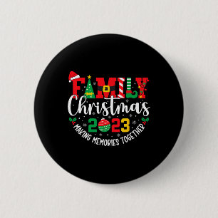 Family Christmas 2023 Matching Squad Santa Elf Fun 6 Cm Round Badge