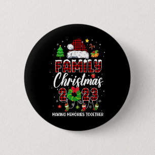 Family Christmas 2023 Matching Squad Santa Elf Fun 6 Cm Round Badge