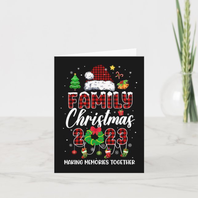 Family Christmas 2023 Matching Squad Santa Elf Fun Card (Front)