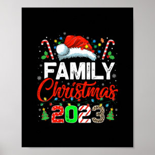 family christmas 2023 matching squad santa elf fun poster