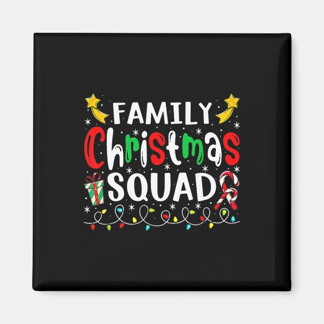 Family Christmas 2023 Santa Hat Crew Fun Women Men Magnet (Front)