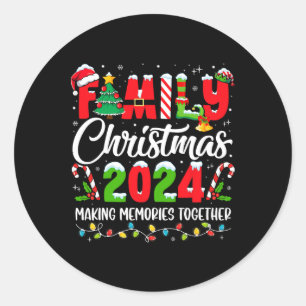 Family Christmas 2024 Christmas Squad Xmas Matchin Classic Round Sticker