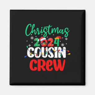 Family Christmas 2024 Cousin Crew Matching Squad S Magnet