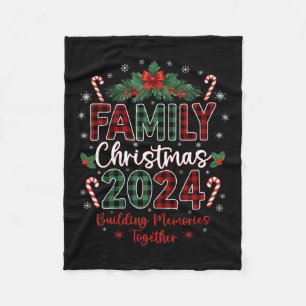 Family Christmas 2024 Group Matching Xmas Squad Fleece Blanket