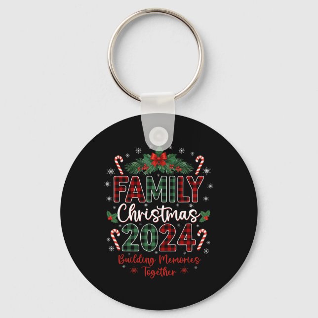 Family Christmas 2024 Group Matching Xmas Squad  Key Ring (Front)