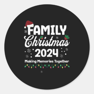 Family Christmas 2024 Holiday Matching Family Xmas Classic Round Sticker