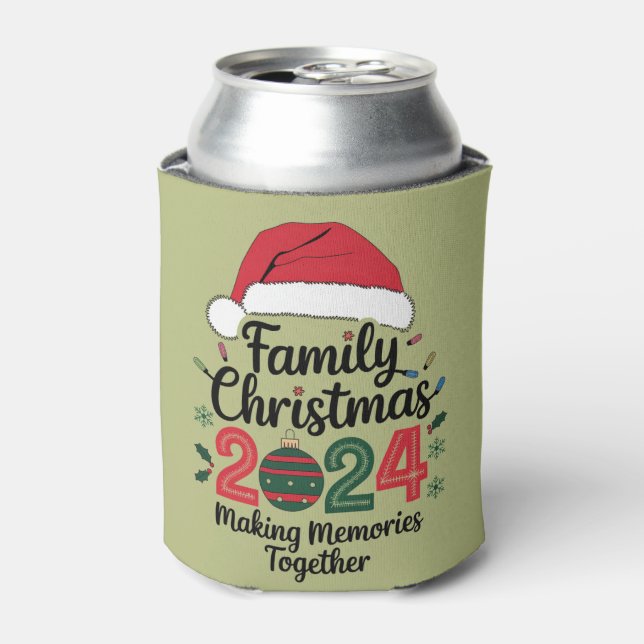 Family Christmas 2024 Making Memories Together Can Cooler (Can Front)