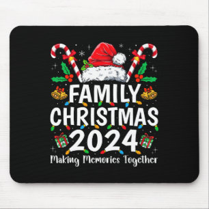 Family Christmas 2024 Matching Squad Santa Elf Fun Mouse Pad