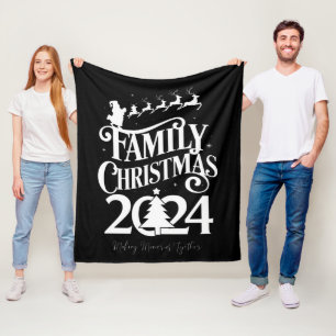 Family Christmas 2024 Memories Together Matching Fleece Blanket