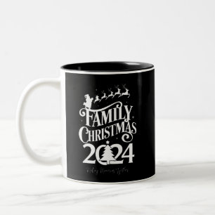 Family Christmas 2024 Memories Together Matching  Two-Tone Coffee Mug