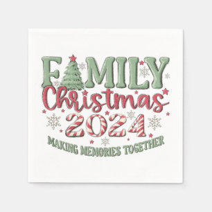 Family Christmas 2024 Napkin