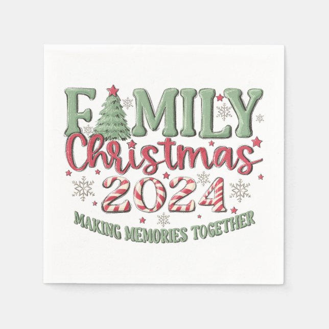 Family Christmas 2024 Napkin (Front)
