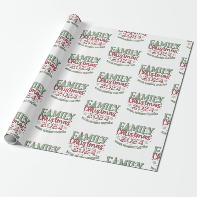 Family Christmas 2024  Wrapping Paper (Unrolled)