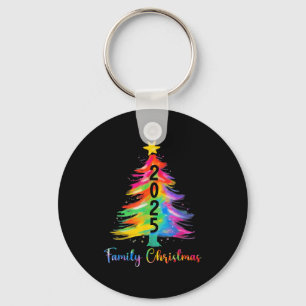 Family Christmas 2025 Colour Xmas Tree Matching Fa Key Ring