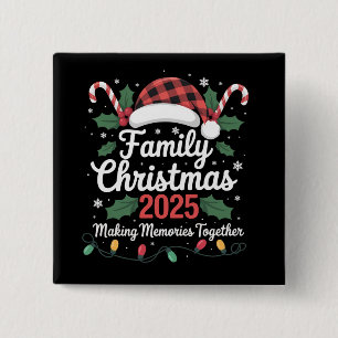 Family Christmas 2025 Crew Group Matching Family 15 Cm Square Badge