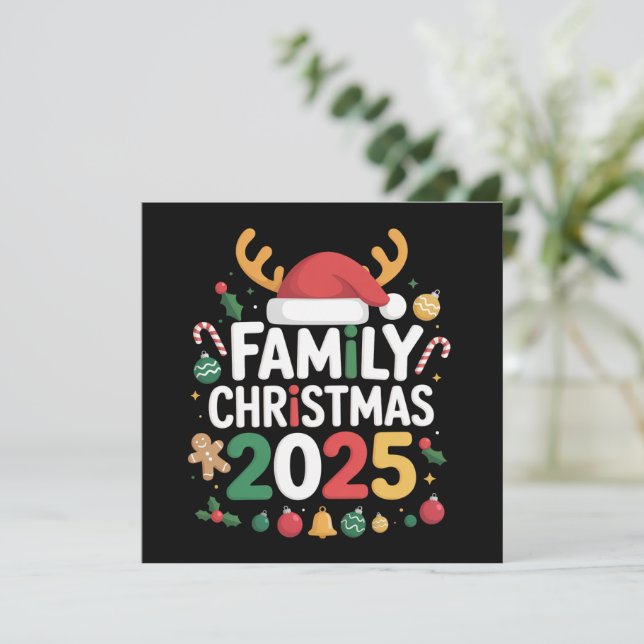 Family Christmas 2025 Crew Group Matching Family  Holiday Card (Standing Front)