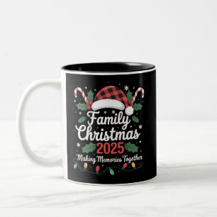 Family Christmas 2025 Crew Group Matching Family  Two-Tone Coffee Mug
