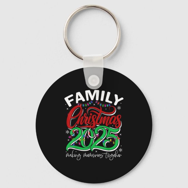 Family Christmas 2025 Funny Xmas Winter Couple Wom Key Ring (Front)